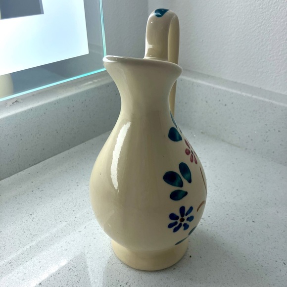 Vintage Floral Design Purinton Slipware Pottery Pitcher - Picture 6 of 6